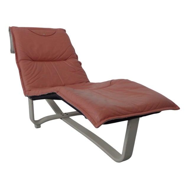 Leather Lounger by Ingmar Relling for Westnofa, Norway, 1970s For Sale