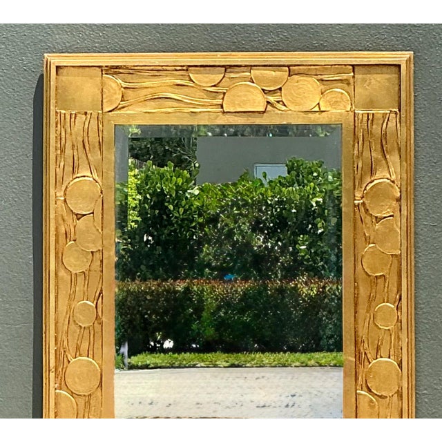 Jay Spectre Vintage Jay Spectre Gilt Deco Mirror For Sale - Image 4 of 12