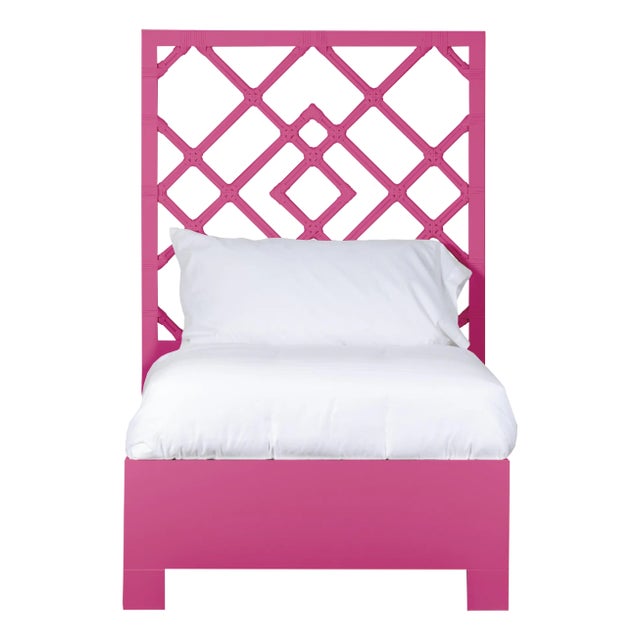 Darien Platform Bed Twin, Hot Pink For Sale
