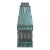 Single Monumental Art Deco Style Verdigris Copper & Brass Wall Lantern For Sale