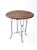Mid-Century Modern Vintage Mid-Century Wrought Iron Bistro Table With Wood Top For Sale - Image 3 of 13