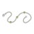 Contemporary Natural Peridot Silver Birthstone Bracelet, Dainty Minimalist Gemstone Chain Link Bracelet For Sale - Image 3 of 4