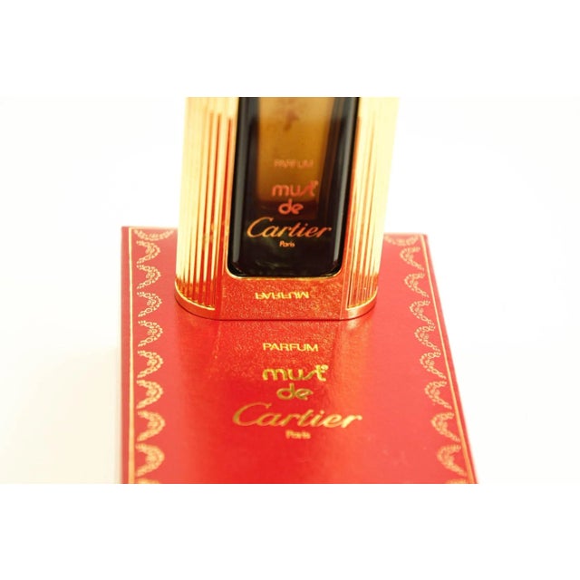 Art Deco Must De Cartier Paris Collectible Panthere De Cartier Perfume Bottle in Original Box Art Deco For Sale - Image 3 of 7