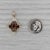 0.71ctw Garnet Diamond Cluster Pendant 14k Yellow Gold Drop For Sale - Image 4 of 5