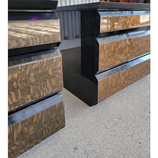 Wood Giorgio Collection Night Stands / End Tables For Sale - Image 7 of 12