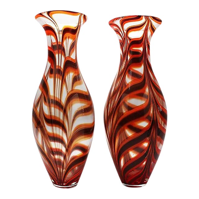 1950s Vintage Barovier Ercole Vases - a Pair For Sale