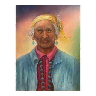 The Medicine Man - Oil Painting 2004 - Contemporary Southwestern / Western American Realism For Sale