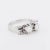 Metal Vintage You and Me Ring in Gold, Platinum and Diamonds, Size 5.75 For Sale - Image 7 of 9