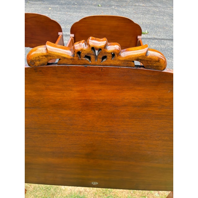 Vintage Pair of Twin Beds by Berkey and Gay For Sale - Image 9 of 11