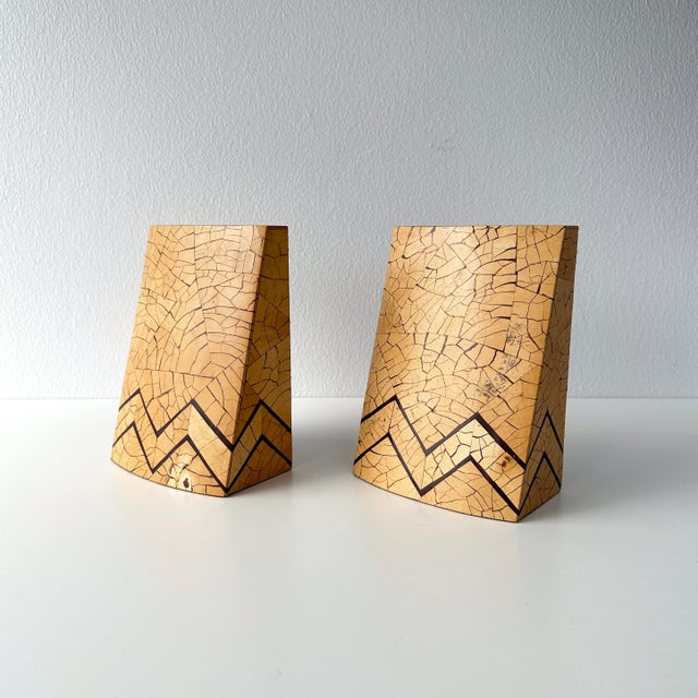 R & Y Augousti Coconut Shell Inlay Rare Bookend Pair For Sale - Image 12 of 12