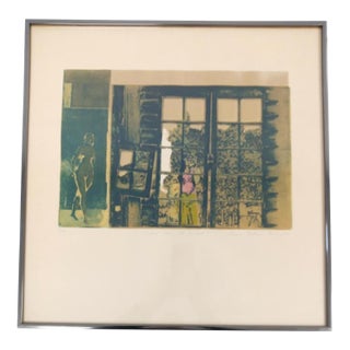 1970s "I Visited Eden at Sunset" - Signed Lithograph by Freda Guttman Bain (1974), Framed For Sale