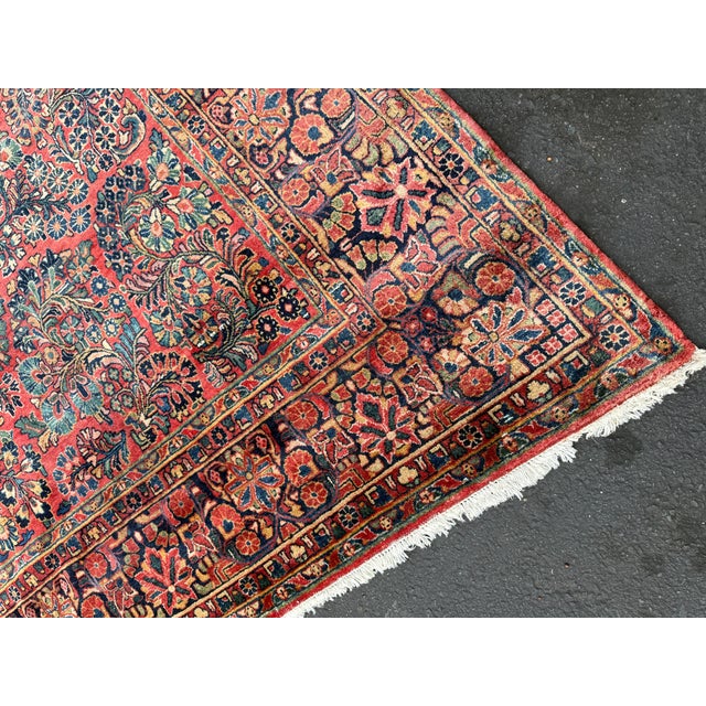 8ft 8in × 12ft Persian Sarouk Area Rug For Sale - Image 14 of 17