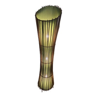 Late 20th Century Floor-Lamp Bamboo 44 Inch Tall For Sale