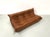 Animal Skin French Togo 3-Seater Sofa in Dark Cognac Leather attributed to Michel Ducaroy for Ligne Roset For Sale - Image 7 of 13