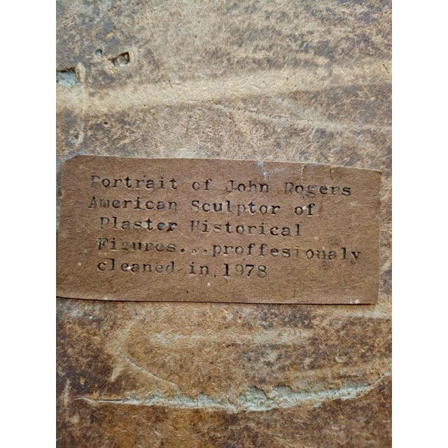 Cerulean Portrait of John Rogers, a Sculptor for the Common Man For Sale - Image 8 of 8