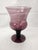 Traditional Vintage Morgantown Amethyst Crystal Glass Pedestal Flower Vase For Sale - Image 3 of 7
