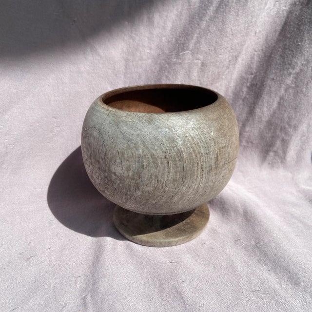 Wood Vintage Rustic Wooden Bowl For Sale - Image 7 of 7