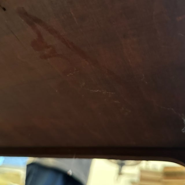 Antique Edwardian Carlton House Desk in Tiger Maple For Sale - Image 12 of 12