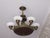 Antique Bronze and Alabaster Chandelier with Verdigris, 1910 For Sale - Image 12 of 12
