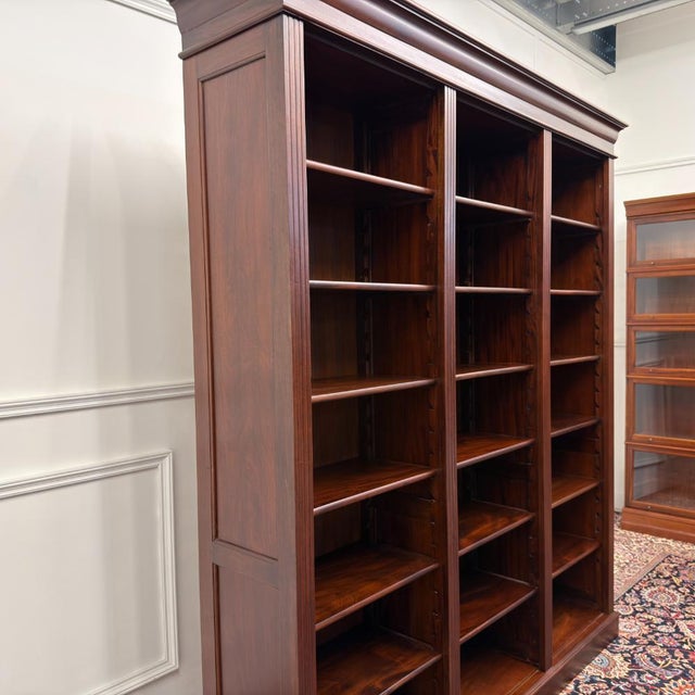 Classic English Open Bookcase For Sale - Image 6 of 13