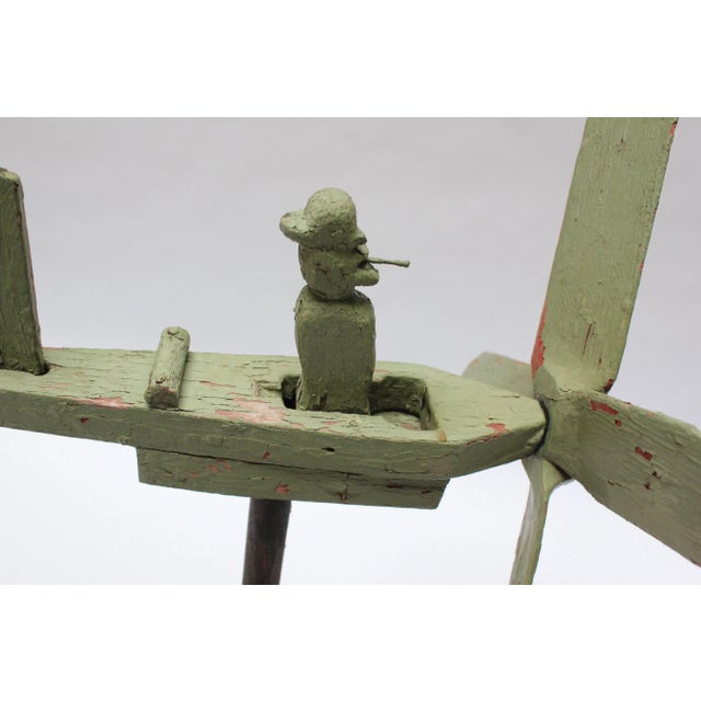 Circa 1940s Folk Art "Smoking Boatman" Whirligig For Sale In New York - Image 6 of 13