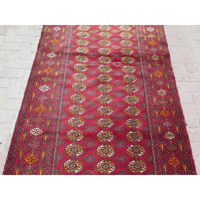 Turkish Red Handwoven Turkoman Teppich - 50"x80" For Sale - Image 4 of 13