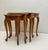 Louis XV Style Carved Wood Nesting Tables with Cane Tops, France, 1950s, Set of 3 For Sale - Image 4 of 16