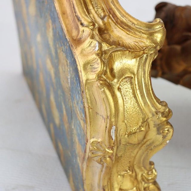 Pair of Antique French Louis XIV Carved Figural Cherub Wood Sconces For Sale - Image 14 of 14