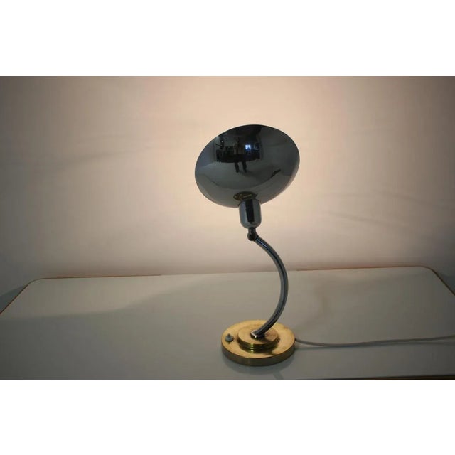 Mid-Century Metal Table Lamp, 1950s For Sale - Image 10 of 12