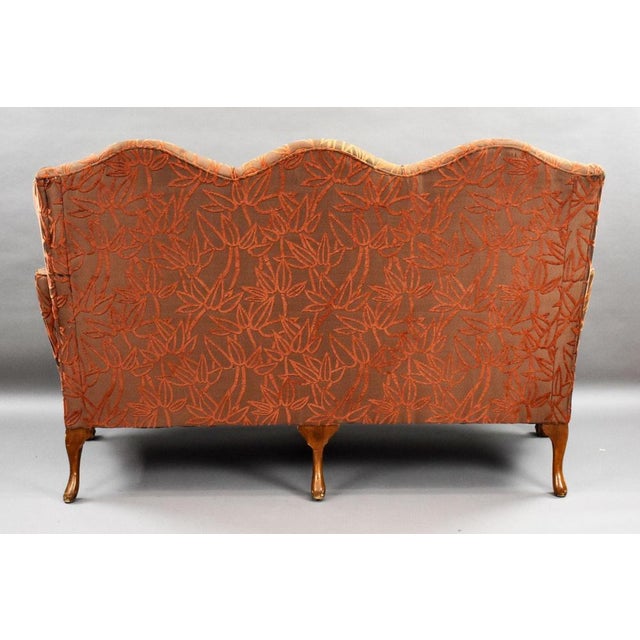 1930s Queen Anne Walnut Three Seat Sofa, 1930 For Sale - Image 5 of 7