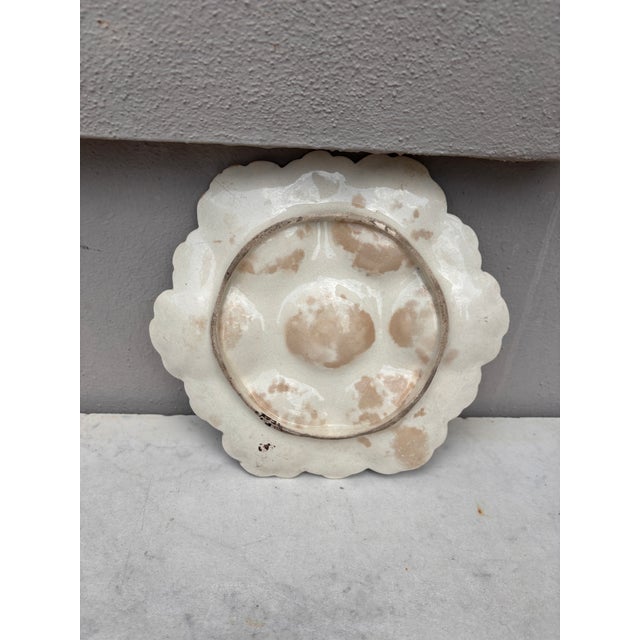 Very Rare French Majolica Oyster Plate Fives Lille, Circa 1890 For Sale In Austin - Image 6 of 6
