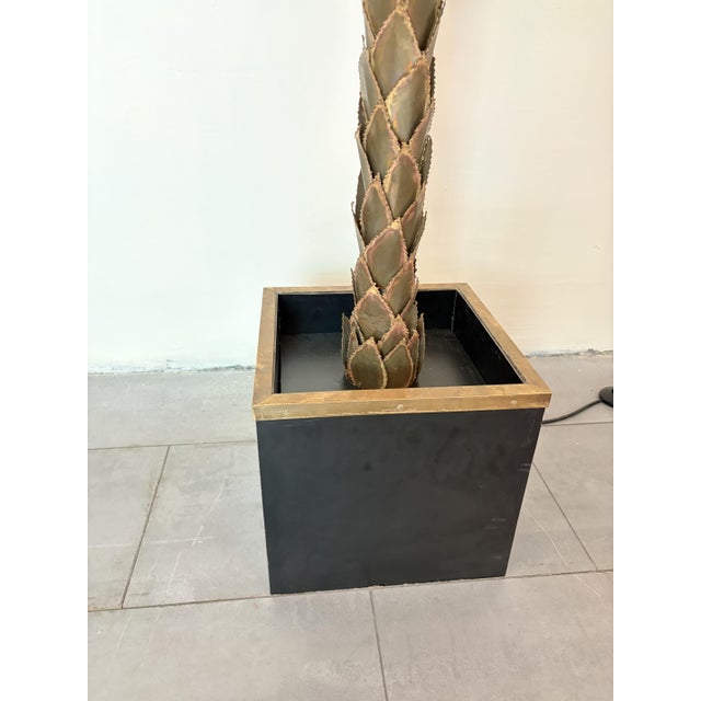 1970s Brass Palm Tree Floor Lamp by Maison Jansen, 1970s For Sale - Image 5 of 14