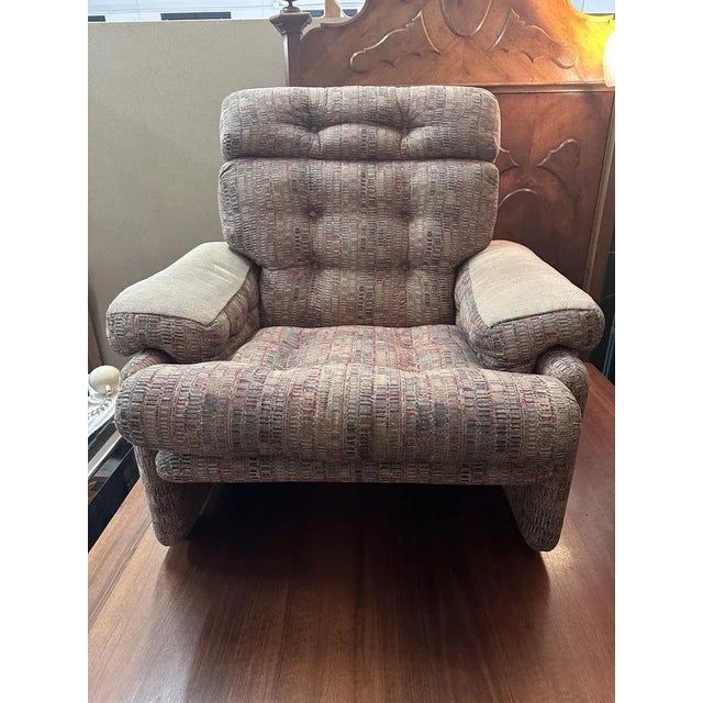 Coronado armchair by afra and tobia scarpa for b&b italia, 1970s. frame in special steel and aluminum sections; cover in...