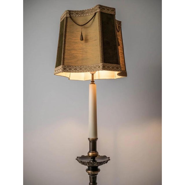2000 - 2009 Baroque Narrow Floor Lamp in Brass For Sale - Image 5 of 13