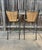 Mid-Century Modern Mid-Century Modern Wrought Iron & Woven Rattan Bar Stools — A Pair For Sale - Image 3 of 4