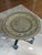 Metal Moroccan Brass Table on Black Iron Stand For Sale - Image 7 of 9