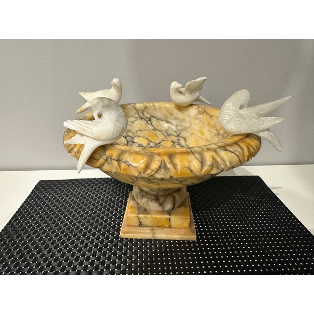 Alabaster and Marble Birdbath, Italy, 1960, 1960, Alabaster For Sale - Image 15 of 16