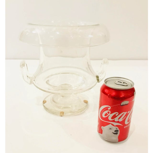 Modern Steuben Roll Top Art Glass Vase With Handles For Sale - Image 3 of 4