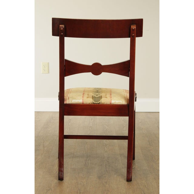 1940's Vintage Mahogany Duncan Phyfe Classic Style Set 6 Dining Chairs