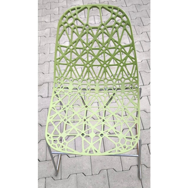 Vintage Green Nylon Dining Chairs by Crassevig, 2005, Set of 2 For Sale - Image 4 of 5
