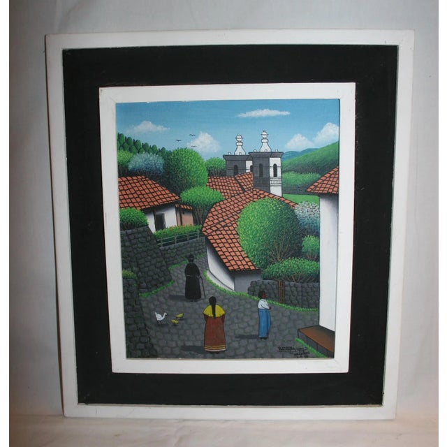 Folk Art Honduras Painting by Roberto Velasquez For Sale - Image 3 of 3