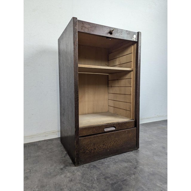 Vintage Filing Cabinet in Wood For Sale - Image 6 of 8