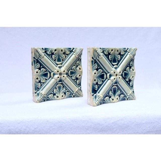 French Antique French Hand Made Tiles For Sale - Image 3 of 6