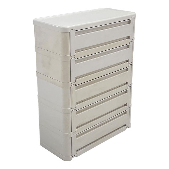 White Model 4964 Chest of Drawers by Olaf Von Bohr for Kartell, 1970s For Sale