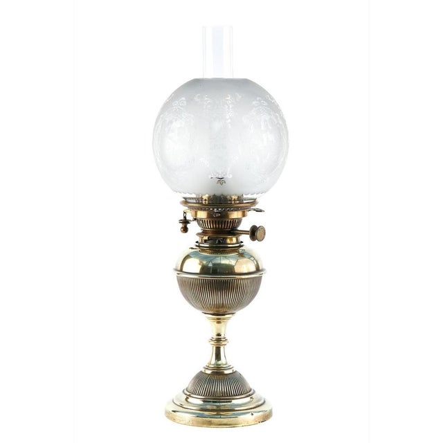 Antique Brass Oil Lamp, 1900s For Sale - Image 10 of 10