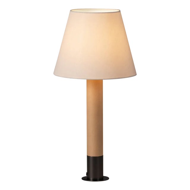 Bronze and White Básica M1 Table Lamp by Santiago Roqueta for Santa & Cole For Sale