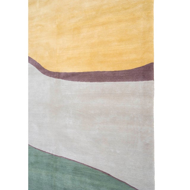 Textile Large Hand-Knotted Pure Wool Rug, 2000s For Sale - Image 7 of 18