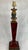 Egyptian Revival Carved Wood Faux Finish Lamp in Reds & Blacks-1920s For Sale - Image 9 of 15
