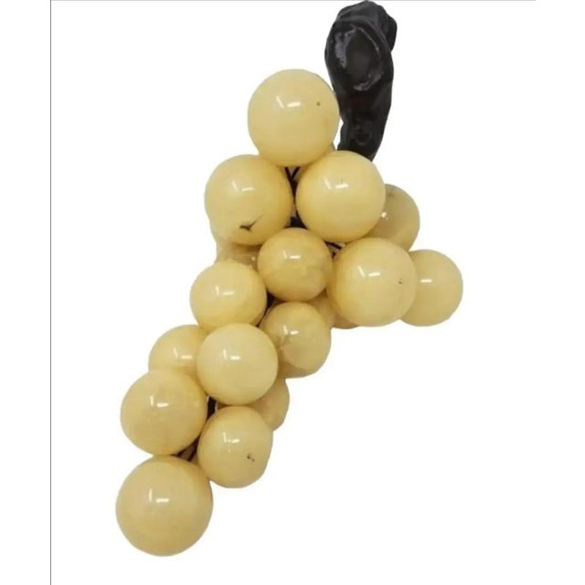 1950s 1950's Large Vintage Italian Alabaster Grapes With Grapevine Stem For Sale - Image 5 of 6