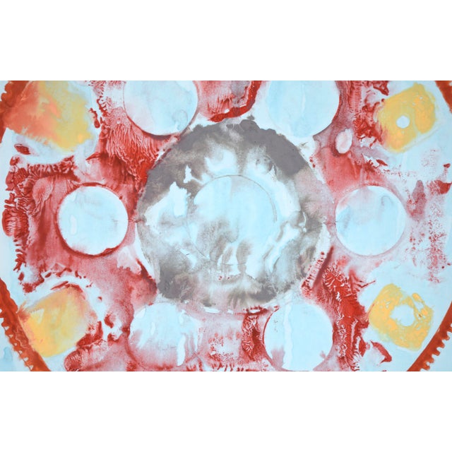 Get in Gear Ii- Geometric Abstract Expressionist Mandala in Acrylic on Paper by Ricardo De Silva For Sale In Monterey, CA - Image 6 of 8